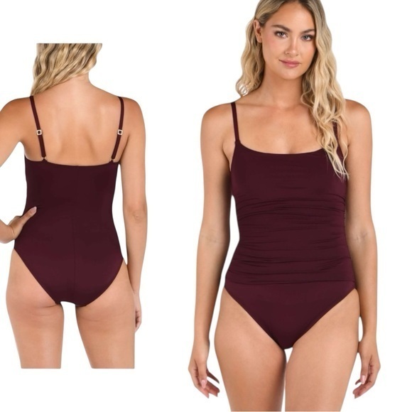 La Blanca Other - New ▶️ La Blanca ◀️ Dark Cherry Swimming Suit Island Goddess One Piece